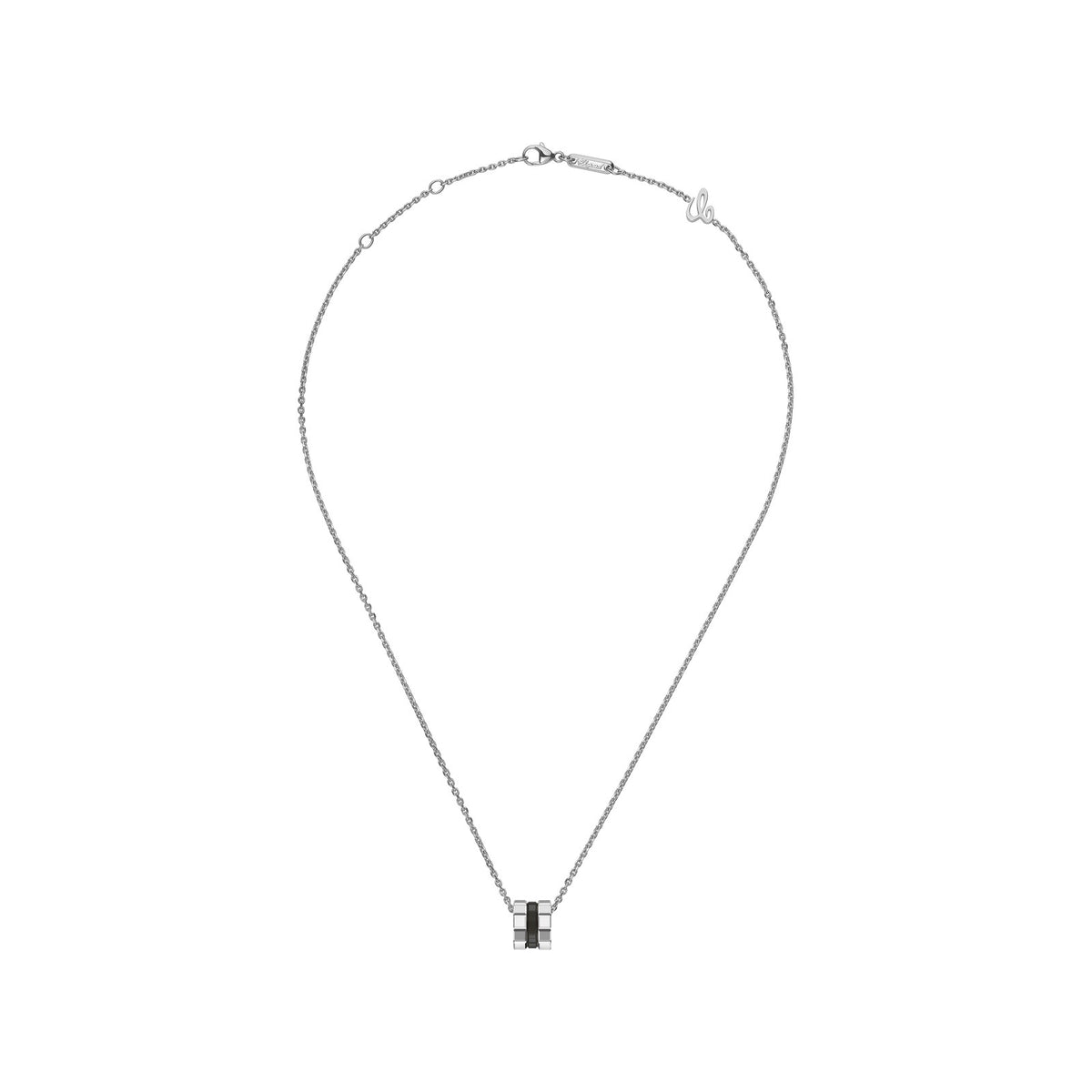 Chopard Ice Cube pendant in 18k ethical white gold and ceramic, view 3