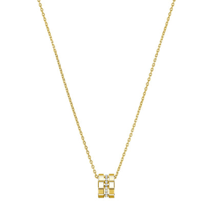 Chopard Ice Cube pendant in 18k ethical yellow gold with diamonds