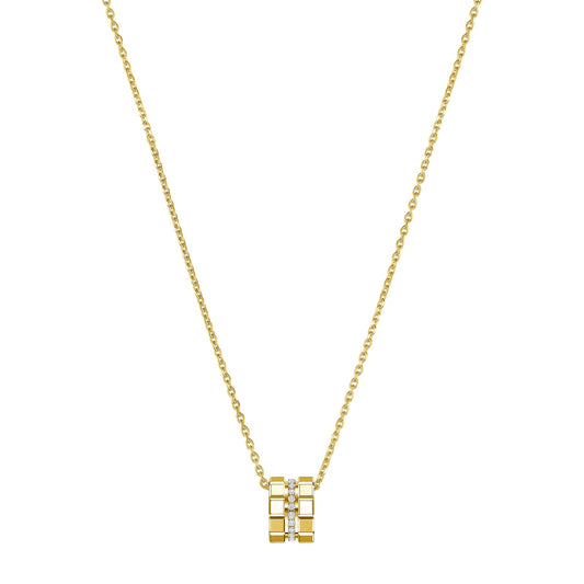 Chopard Ice Cube pendant in 18k ethical yellow gold with diamonds
