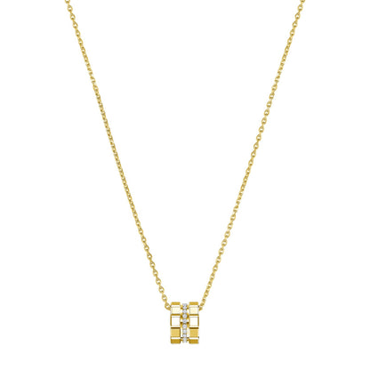Chopard Ice Cube pendant in 18k ethical yellow gold with diamonds, view 3