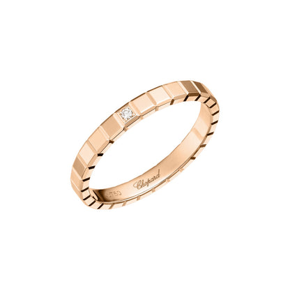 Chopard Ice Cube ring in 18k ethical rose gold with diamonds