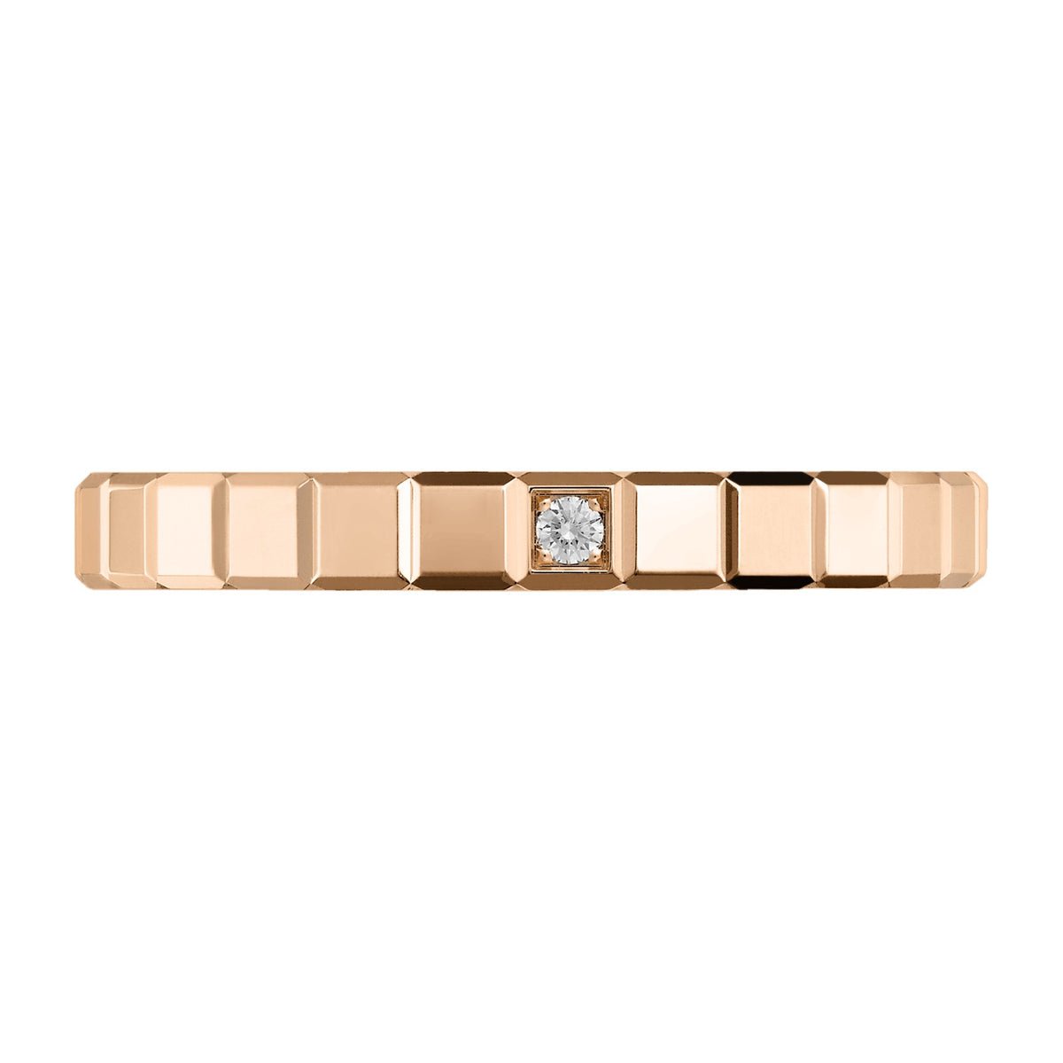 Chopard Ice Cube ring in 18k ethical rose gold with diamonds, view 2
