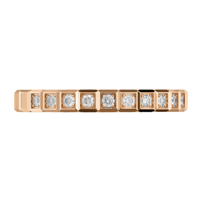 Chopard Ice Cube ring in 18k ethical rose gold with diamonds, view 2