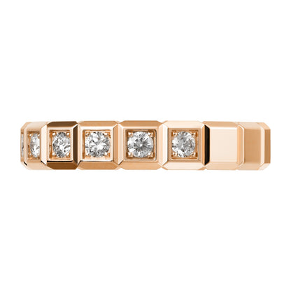 Chopard Ice Cube ring in 18k ethical rose gold with diamonds, view 2