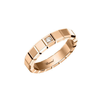 Chopard Ice Cube ring in 18k ethical rose gold with diamonds