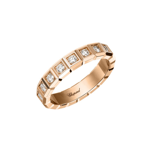 Chopard Ice Cube ring in 18k ethical rose gold with diamonds