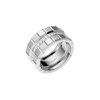 Chopard Ice Cube ring in 18k ethical white gold with diamonds