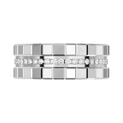 Chopard Ice Cube ring in 18k ethical white gold with diamonds, view 2