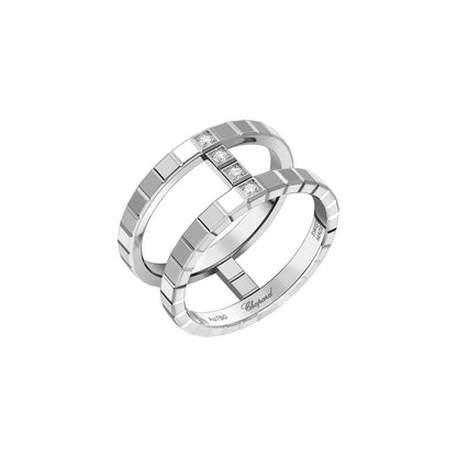 Chopard Ice Cube ring in 18k ethical white gold with diamonds