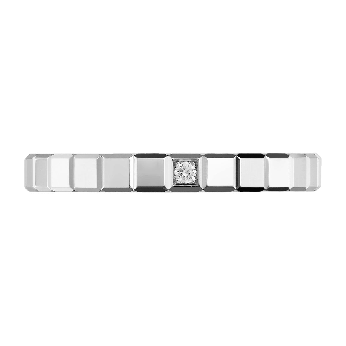 Chopard Ice Cube ring in 18k ethical white gold with diamonds, view 2