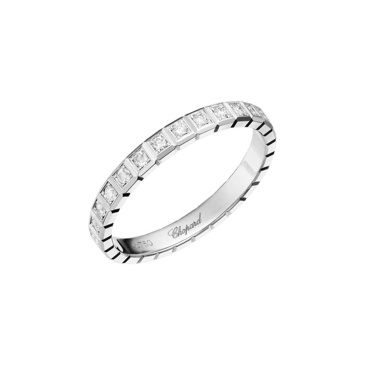 Chopard Ice Cube ring in 18k ethical white gold with diamonds