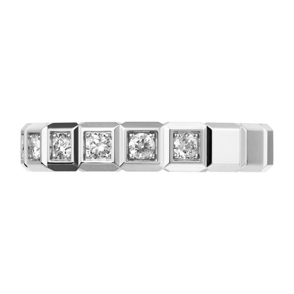 Chopard Ice Cube ring in 18k ethical white gold with diamonds, view 2
