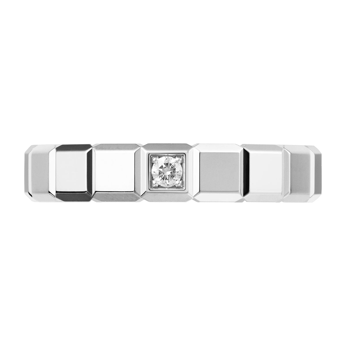 Chopard Ice Cube ring in 18k ethical white gold with diamonds, view 2