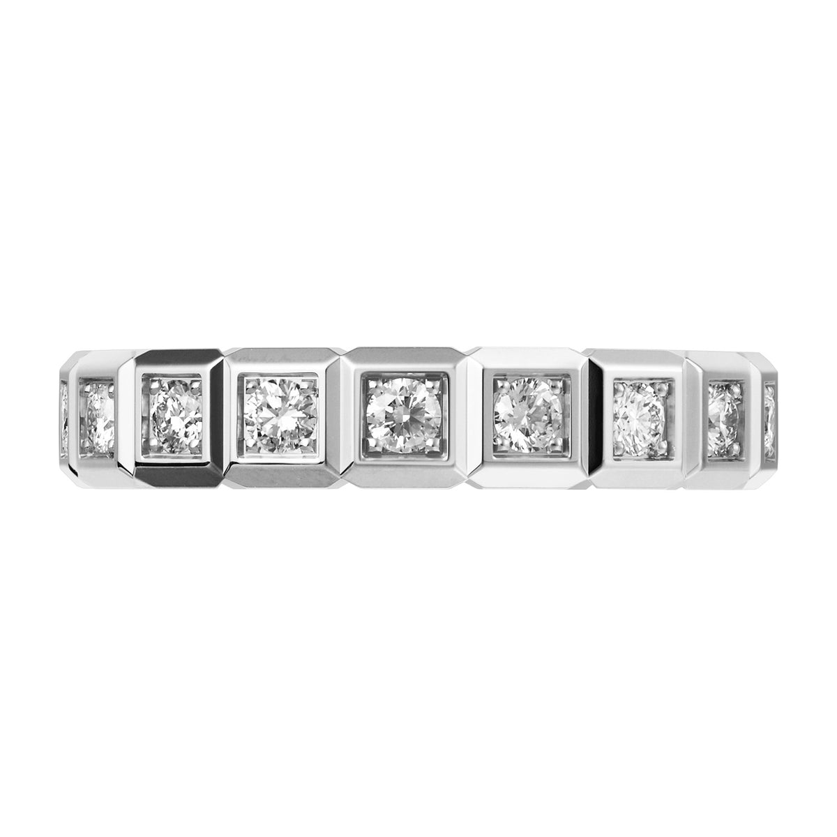 Chopard Ice Cube ring in 18k ethical white gold with diamonds, view 2