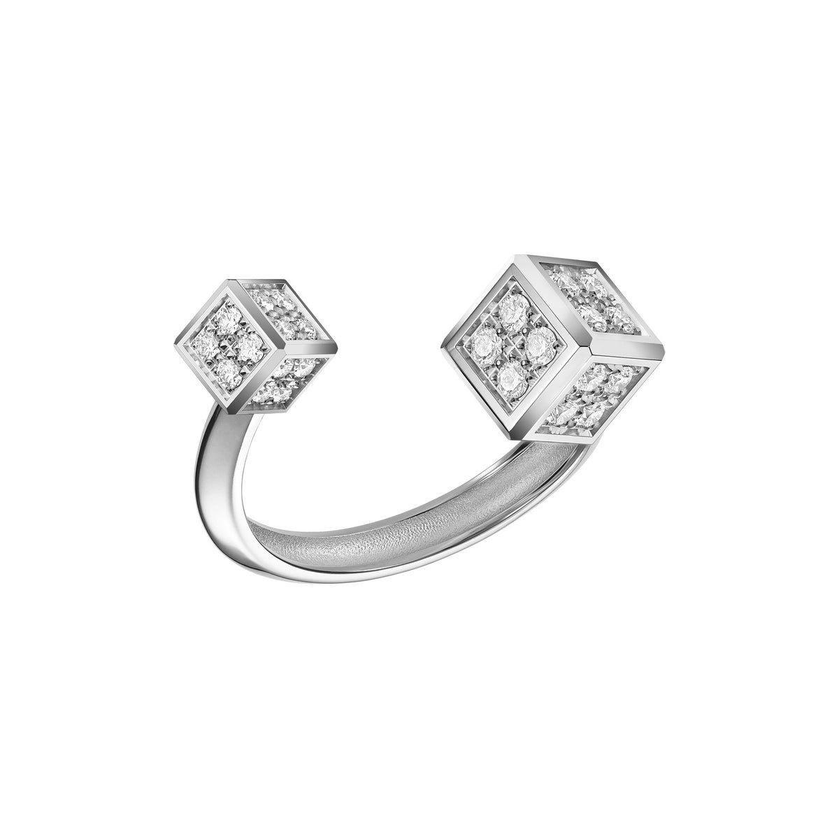 Chopard Ice Cube ring in 18k ethical white gold with diamonds