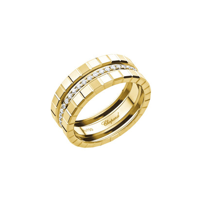 Chopard Ice Cube ring in 18k ethical yellow gold with diamonds