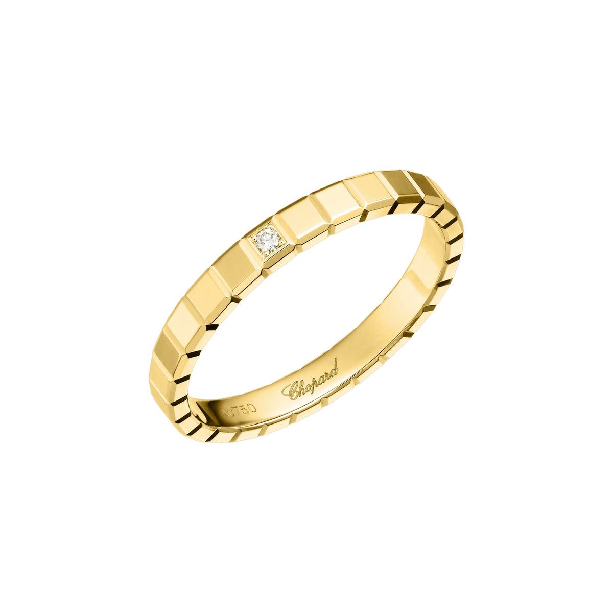 Chopard Ice Cube ring in 18k ethical yellow gold with diamonds