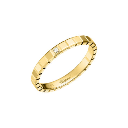 Chopard Ice Cube ring in 18k ethical yellow gold with diamonds