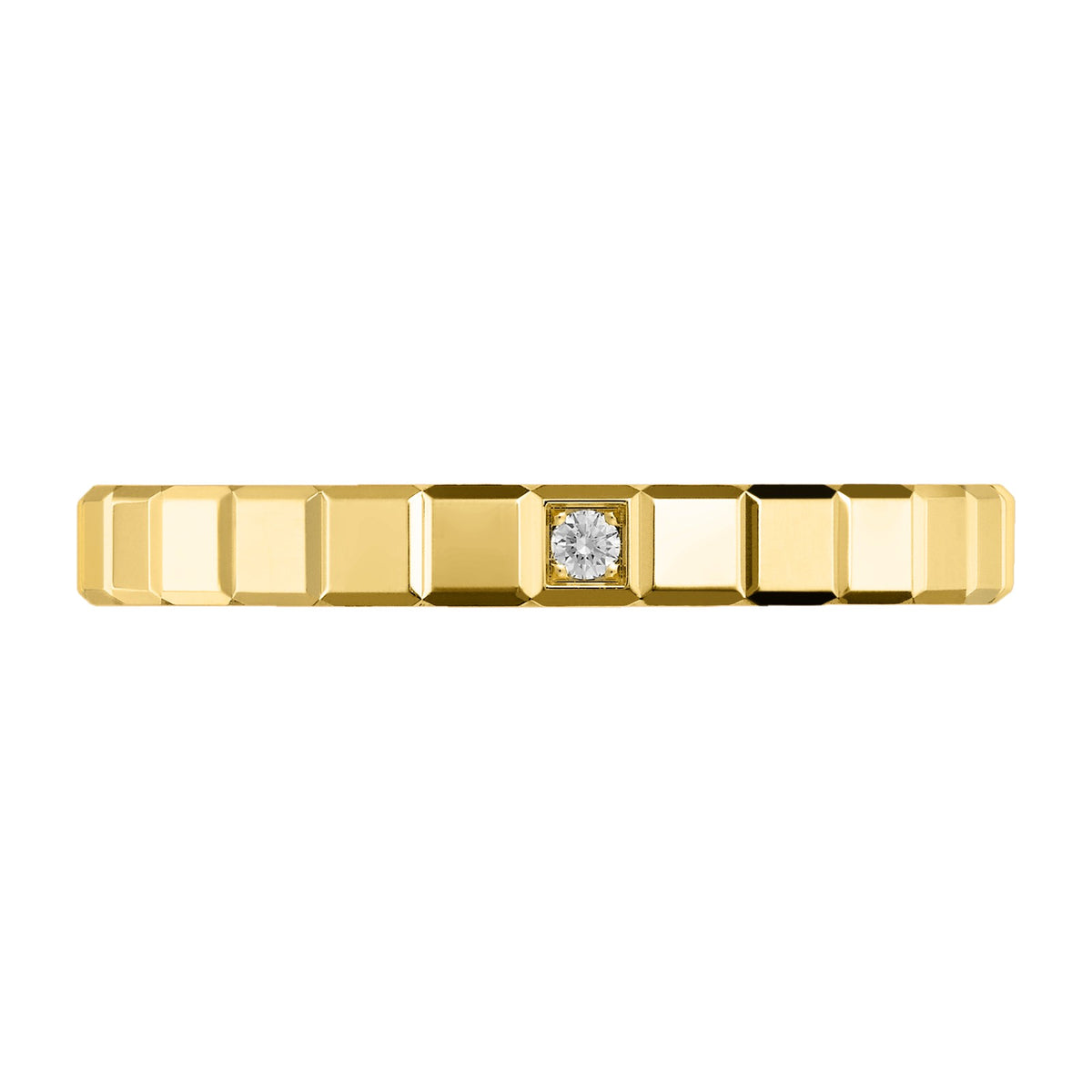 Chopard Ice Cube ring in 18k ethical yellow gold with diamonds, view 2