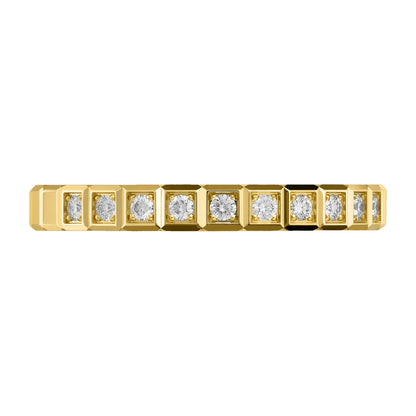 Chopard Ice Cube ring in 18k ethical yellow gold with diamonds, view 2