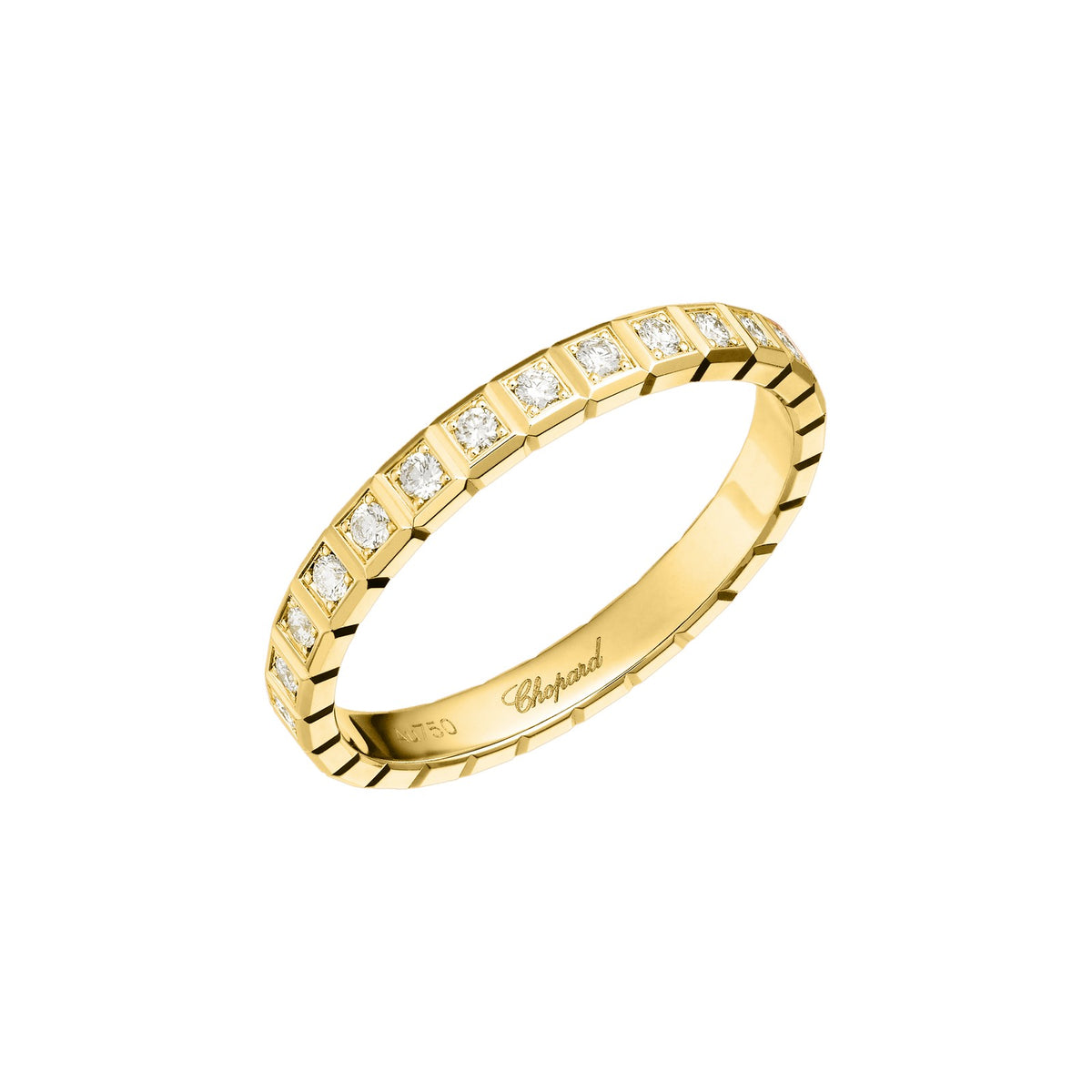 Chopard Ice Cube ring in 18k ethical yellow gold with diamonds
