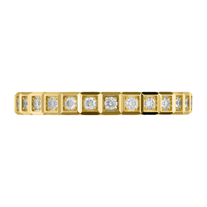 Chopard Ice Cube ring in 18k ethical yellow gold with diamonds, view 2