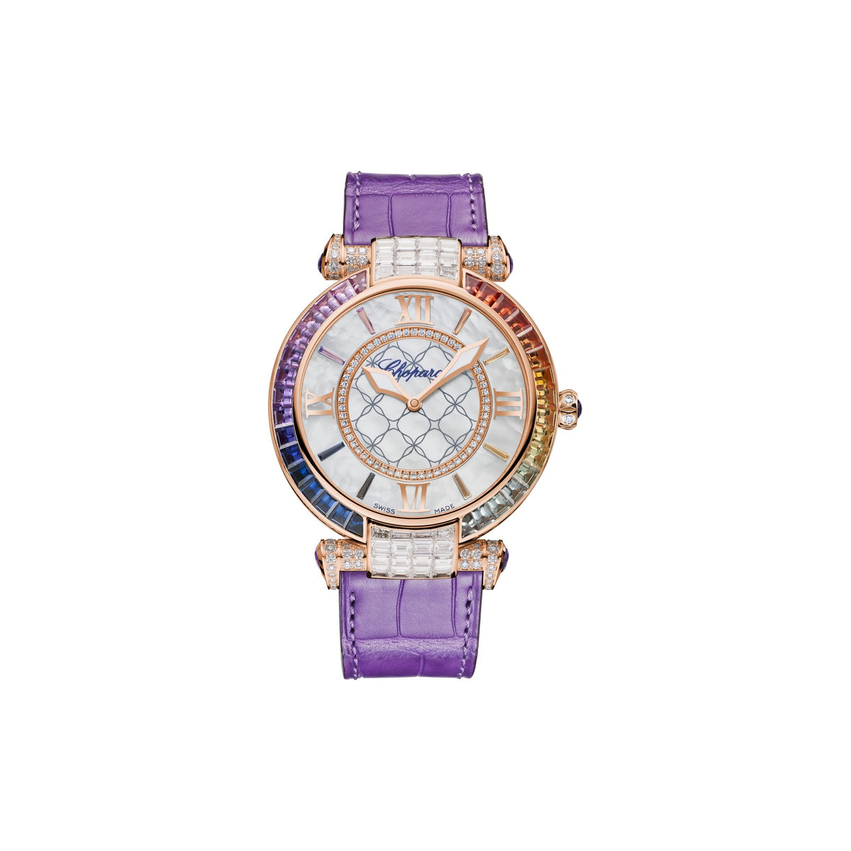 Chopard IMPERIALE watch in 18k ethical rose gold with sapphires