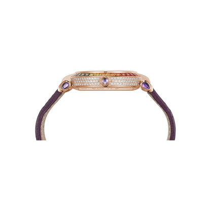 Chopard IMPERIALE watch in 18k ethical rose gold with sapphires, view 3