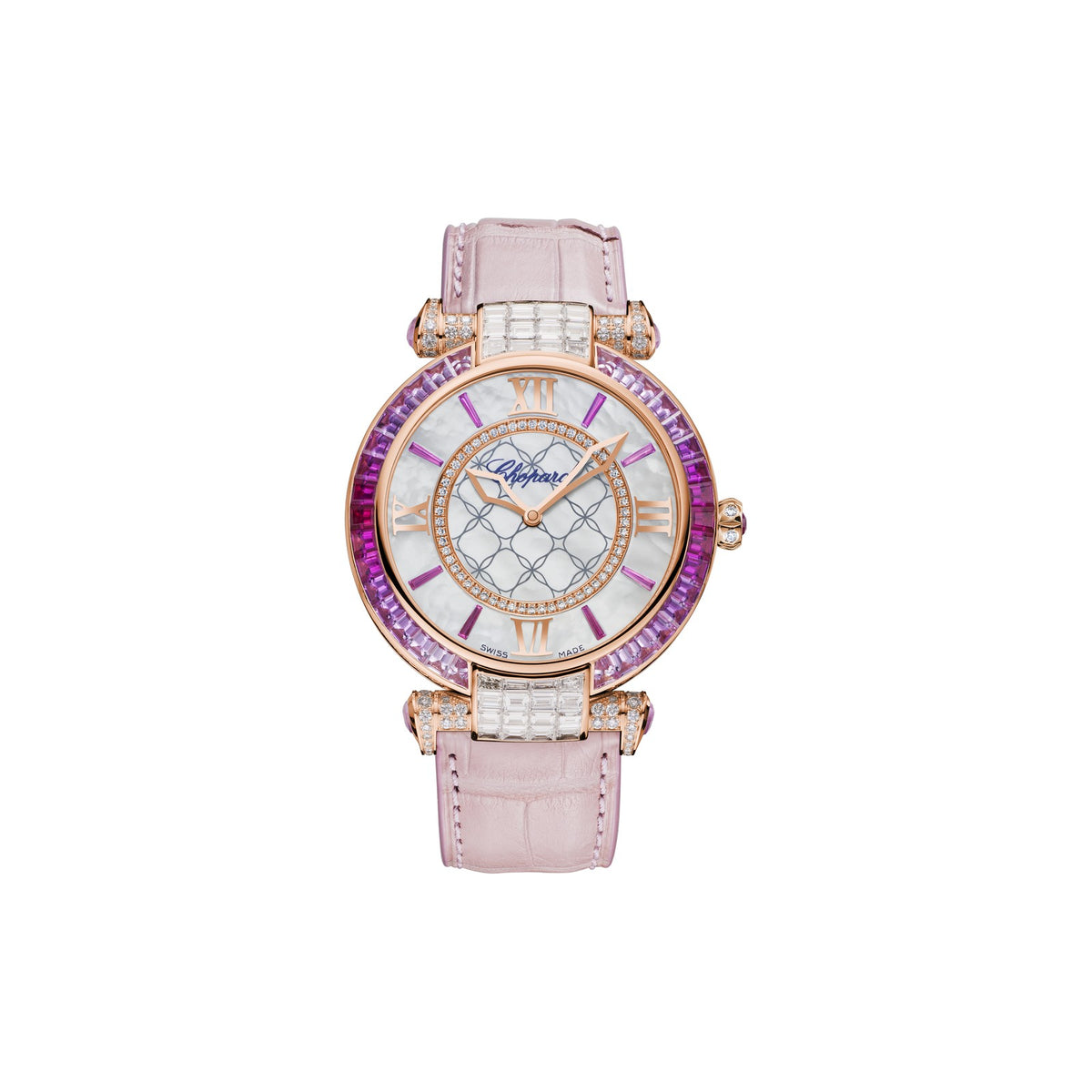 Chopard IMPERIALE watch in 18k ethical rose gold with sapphires