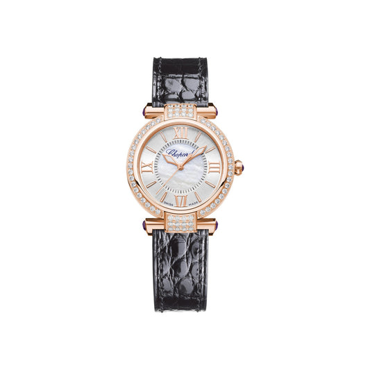 Chopard IMPERIALE watch in 18k ethical rose gold with diamonds and amethysts