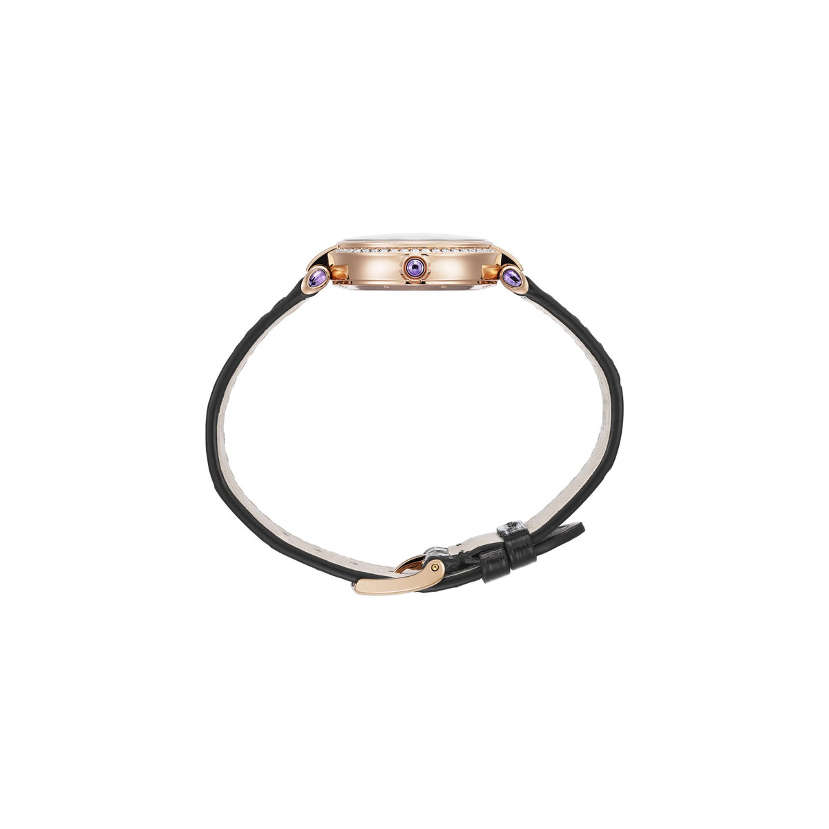 Chopard IMPERIALE watch in 18k ethical rose gold with diamonds and amethysts, view 3
