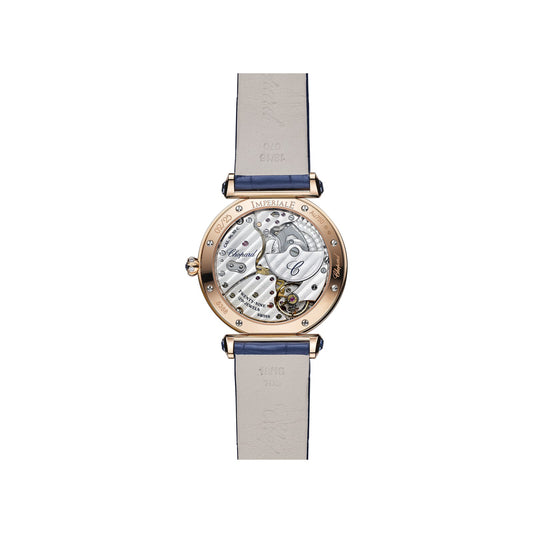 Chopard IMPERIALE watch in 18k ethical rose gold with sapphires, view 2