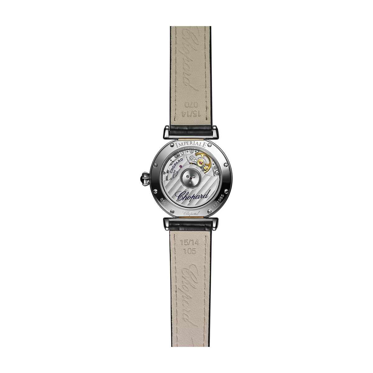 Chopard IMPERIALE watch in 18k ethical rose gold and stainless steel, view 2