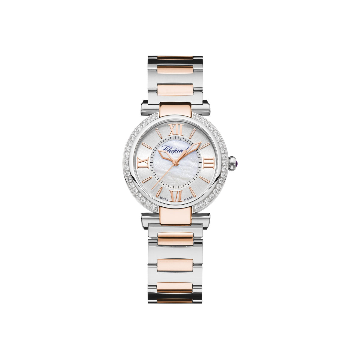 Chopard IMPERIALE watch in 18k ethical rose gold and stainless steel
