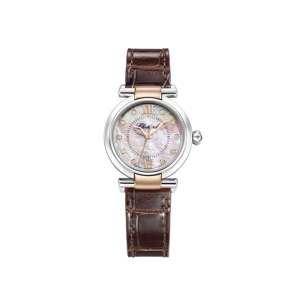 Chopard IMPERIALE watch in 18k ethical rose gold and stainless steel