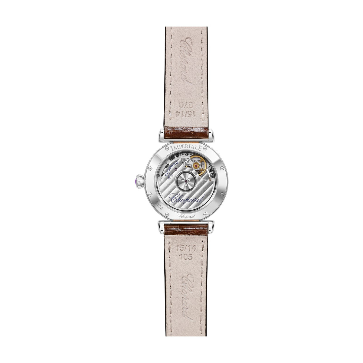 Chopard IMPERIALE watch in 18k ethical rose gold and stainless steel, view 2