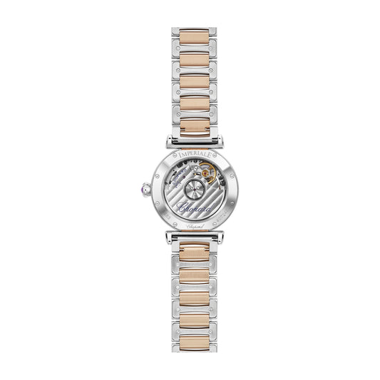 Chopard IMPERIALE watch in 18k ethical rose gold and stainless steel, view 2
