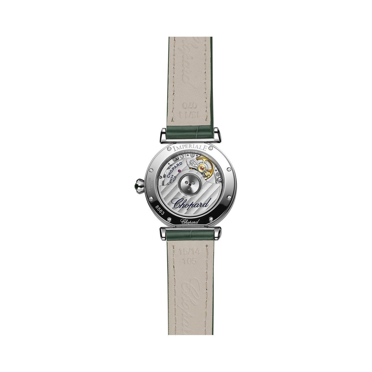 Chopard IMPERIALE watch in 18k ethical rose gold and stainless steel, view 2