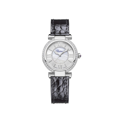 Chopard IMPERIALE watch in stainless steel with diamonds and amethysts