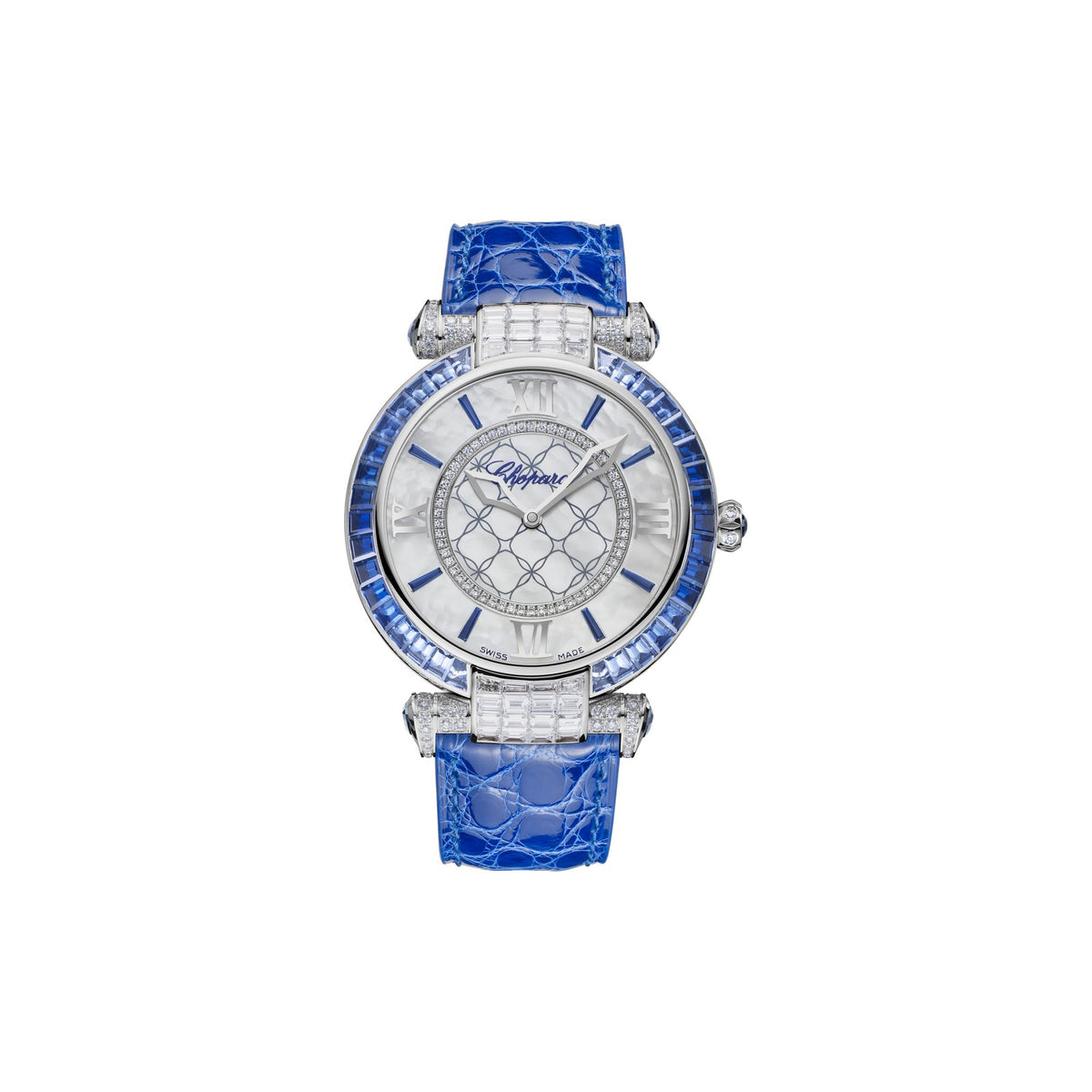 Chopard IMPERIALE watch in 18k ethical white gold with sapphires