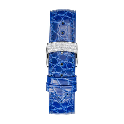 Chopard IMPERIALE watch in 18k ethical white gold with sapphires, view 4