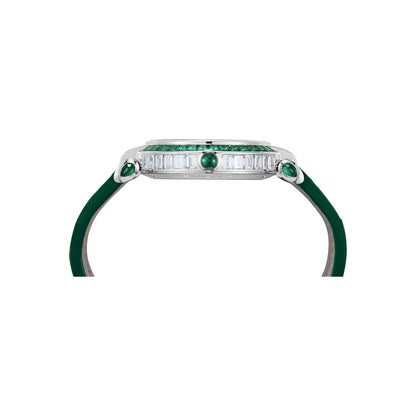 Chopard IMPERIALE watch in 18k ethical white gold with diamonds and emeralds, view 3