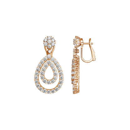 Chopard L'Heure du Diamant earrings in 18k ethical rose gold with diamonds view 2