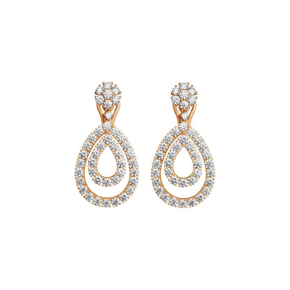 Chopard L'Heure du Diamant earrings in 18k ethical rose gold with diamonds view 3