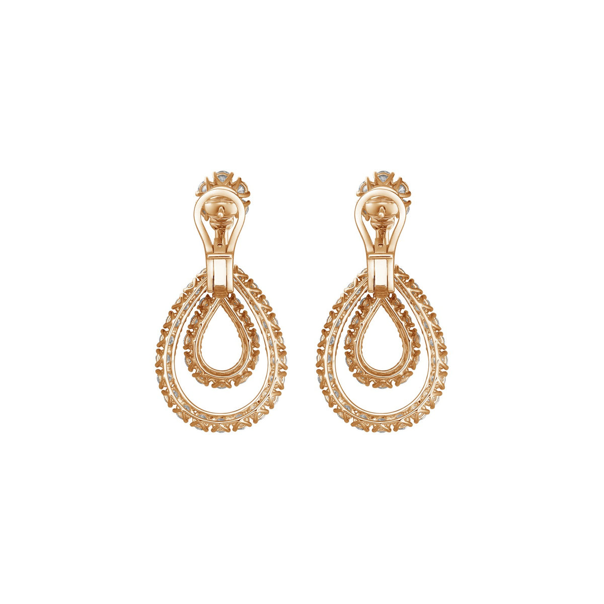 Chopard L'Heure du Diamant earrings in 18k ethical rose gold with diamonds view 4