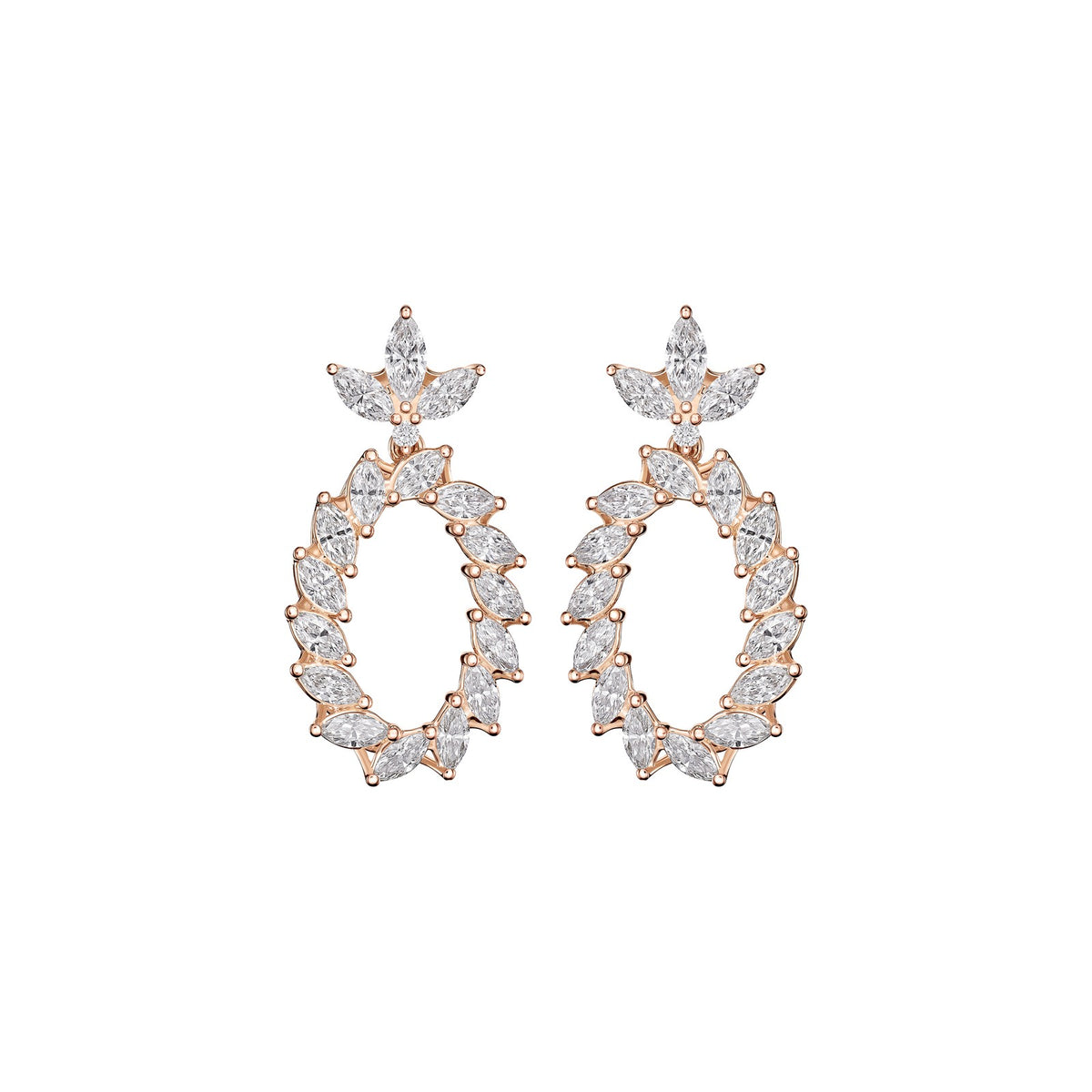 Chopard L'Heure du Diamant earrings in 18k ethical rose gold with diamonds view 3