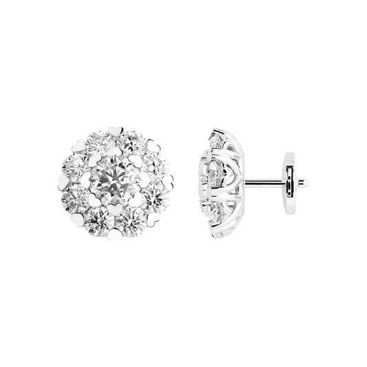 Chopard L'Heure du Diamant earrings in 18k ethical white gold with diamonds view 2