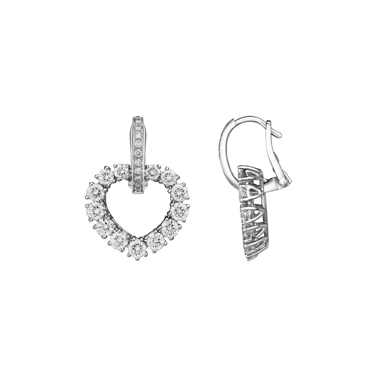 Chopard L'Heure du Diamant earrings in 18k ethical white gold with diamonds view 2