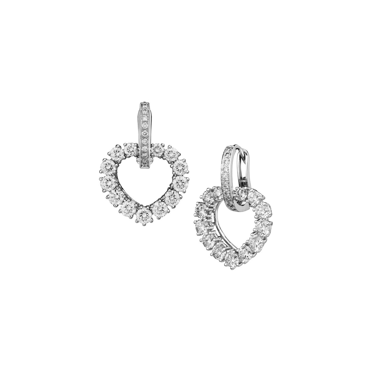 Chopard L'Heure du Diamant earrings in 18k ethical white gold with diamonds view 3