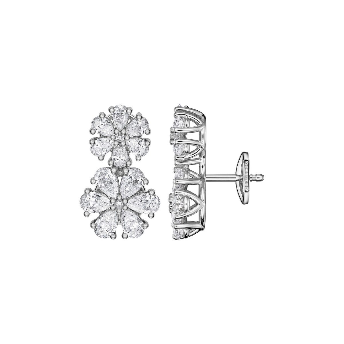 Chopard L'Heure du Diamant earrings in 18k ethical white gold with diamonds view 2
